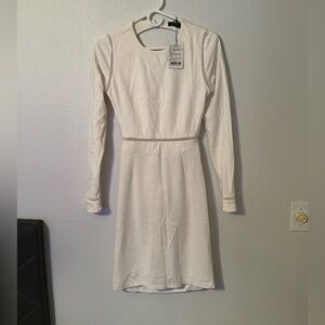 White backless dress